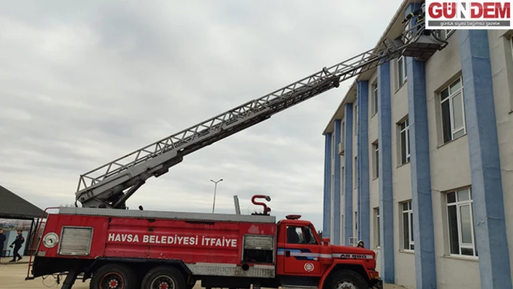 Havsa'da tatbikat gerçekleştirildi