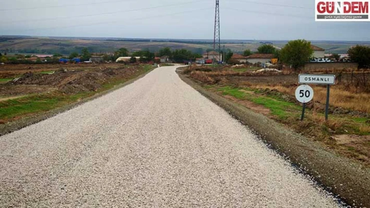Havsa'nın Söğütlüdere ile Osmanlı köyleri arasındaki yol asfaltlandı