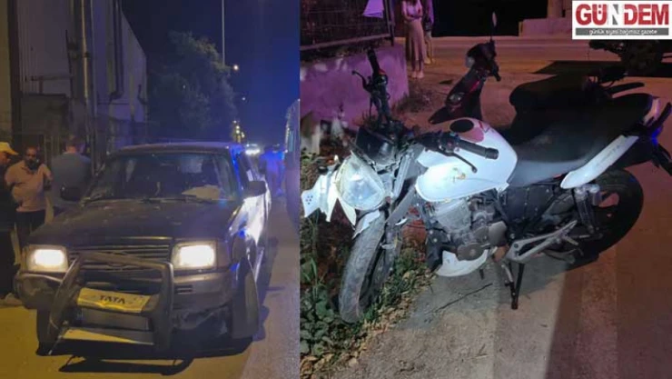 İki aracın karıştığı kazada motosiklet sürücüsü yaralandı