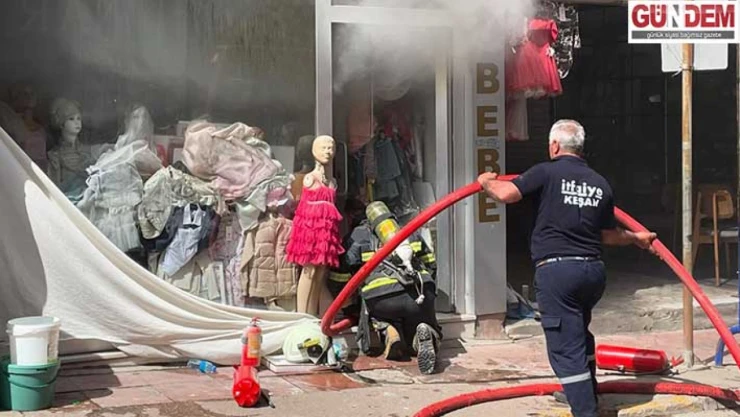 İş yerinde çıkan yangın söndürüldü