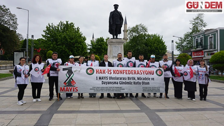 İşçi bayramında Filistin'deki zulme dikkat çekildi