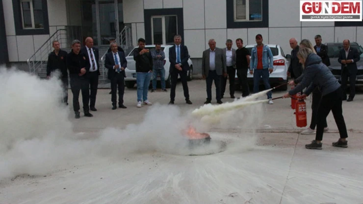 İtfaiye ekiplerinden eğitim