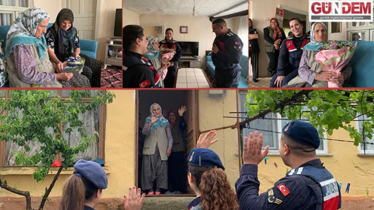 Jandarma ekiplerinden Anneler Günü sürprizi