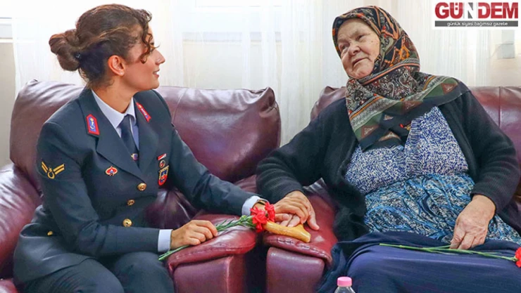 Jandarma yaşlıları ziyaret etti