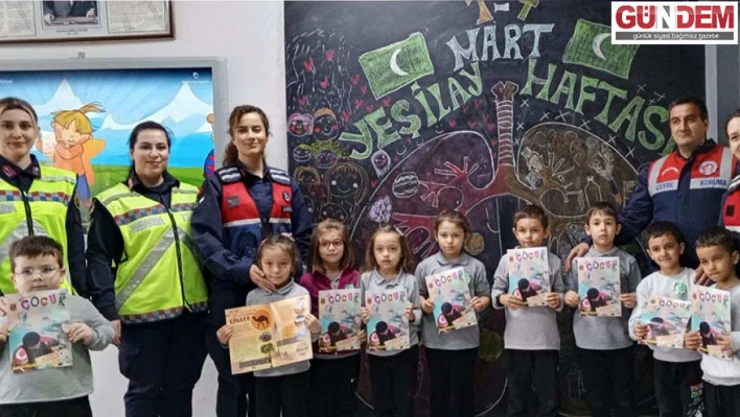 Jandarmadan çocuklara Yeşilay eğitimi