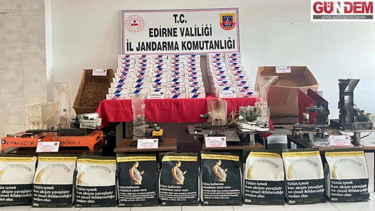 Jandarmadan kaçak sigara operasyonu
