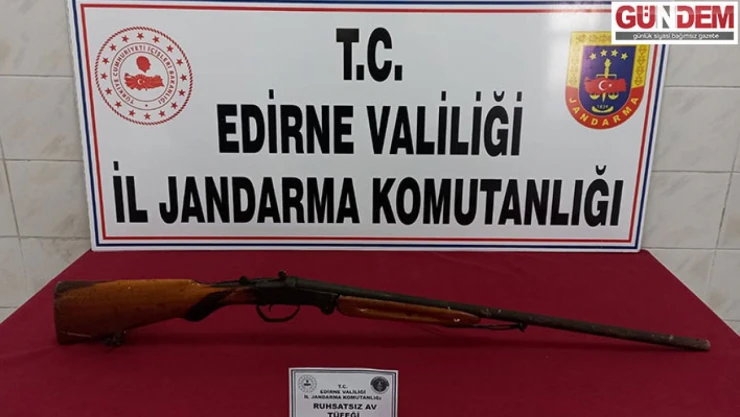 Jandarmanın üst aramasında ruhsatsız av tüfeği ele geçirildi