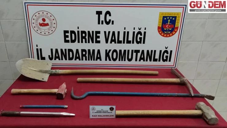 Kaçak kazı yapan 2 şüpheli gözaltına alındı