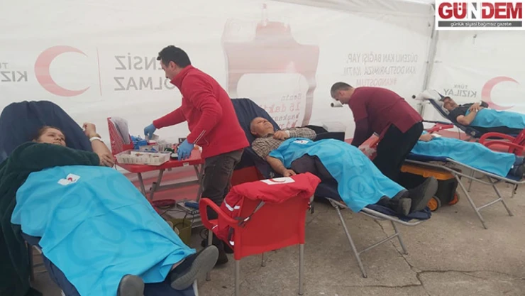 Kan bağış kampanyasına yoğun ilgi