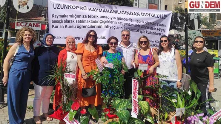 Kaymakam tebrik çiçeklerini eğitimde kullanılması amacıyla satışa çıkardı