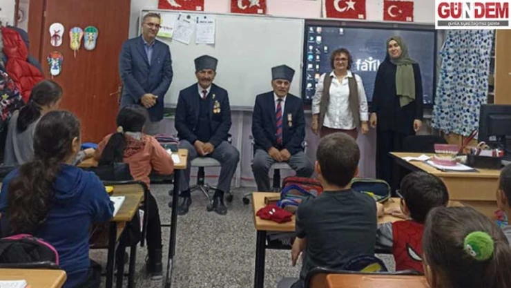 Kıbrıs Gazilerinden Şehit Asım İlkokulu'na ziyaret