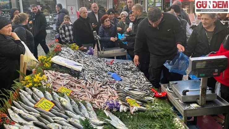 Kilosu 100 liraya düştü, 100 kasa hamsi saatler içinde tükendi