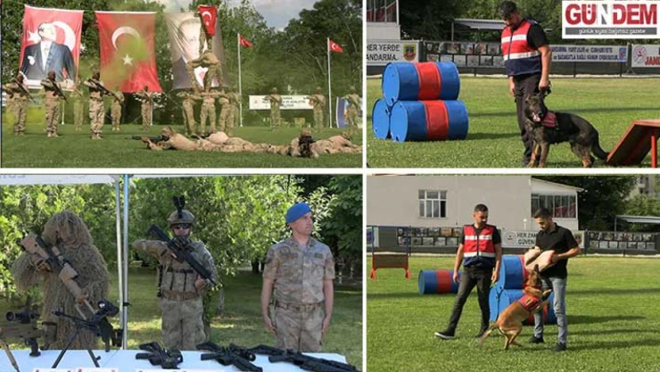 Komando timleri ve dedektör köpeklerin sunumu büyük beğeni topladı