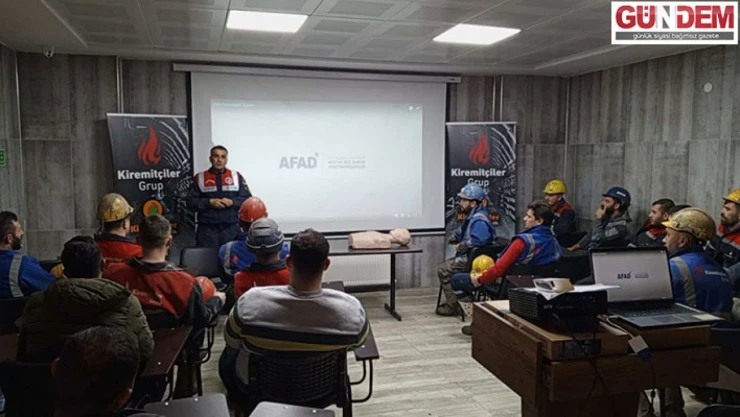 Maden işçilerine deprem bilinci dersi
