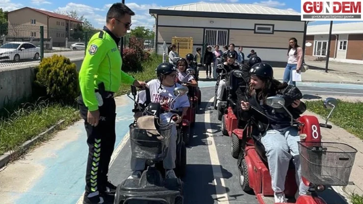 Meriç'li öğrenciler Trafik Eğitim Parkı'nda