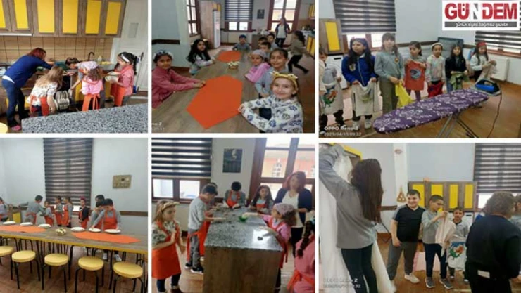 Minik öğrenciler atölye deneyimiyle hayata hazırlanıyor