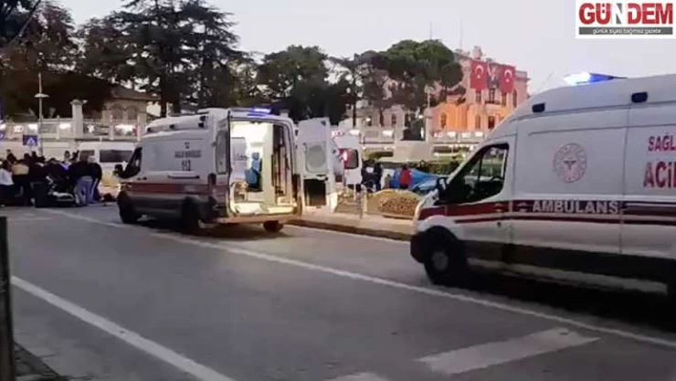 Motorsikletle  refüje çarptılar