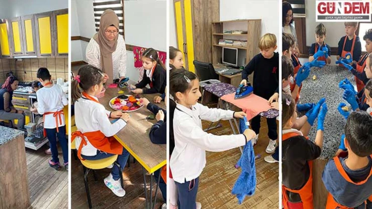 Öğrenciler Atölye Evi'nde el becerilerini geliştirdi