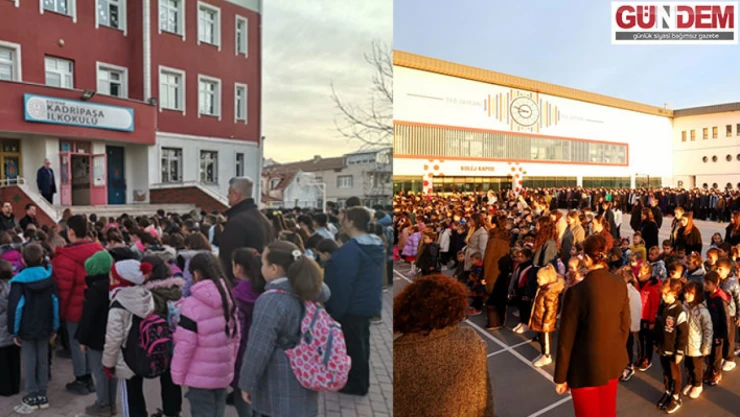 Okullarda 1 dakikalık saygı duruşu yapıldı