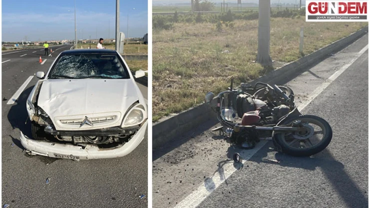 Otomobilin çarptığı motosikletin sürücüsü öldü