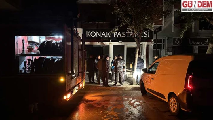 Pastanede çıkan yangın korkuttu