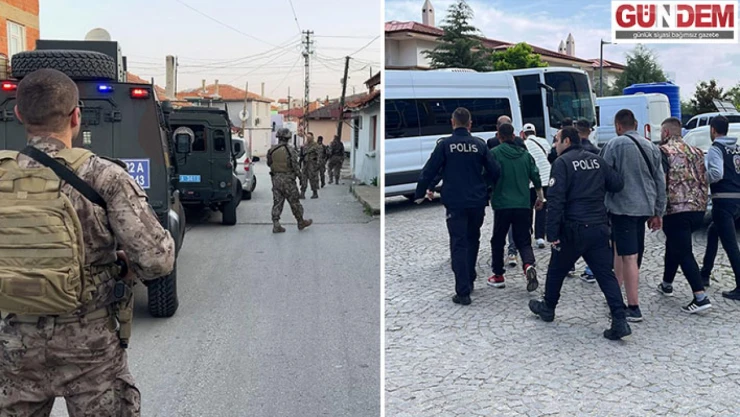 Polis ekiplerinin şafak operasyonunda 20 şahıs gözaltına alındı
