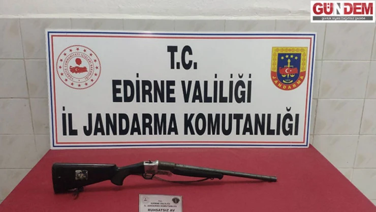 Ruhsatsız av tüfeği ele geçirildi