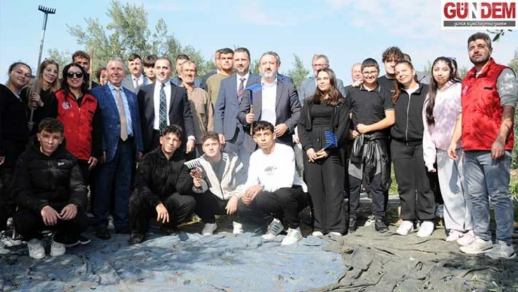 Şarköy'de zeytin hasadı protokol ve vatandaşları buluşturdu