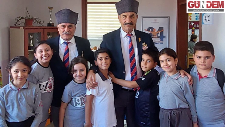 Şehit asım ilkokulu öğrencileri Kıbrıs gazilerini misafir etti