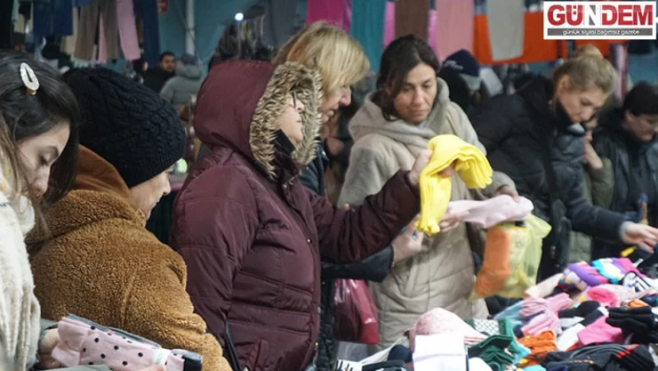 Soğuk hava Ulus Pazarı'nı etkilemedi