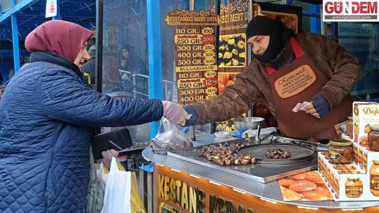 Soğuk Havalarda Kestane Tezgâhlarda İlgi Görüyor