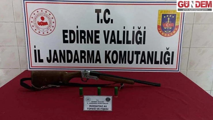 Şüpheli şahsın üzerinde yapılan aramada ruhsatsız ev tüfeği ele geçirildi