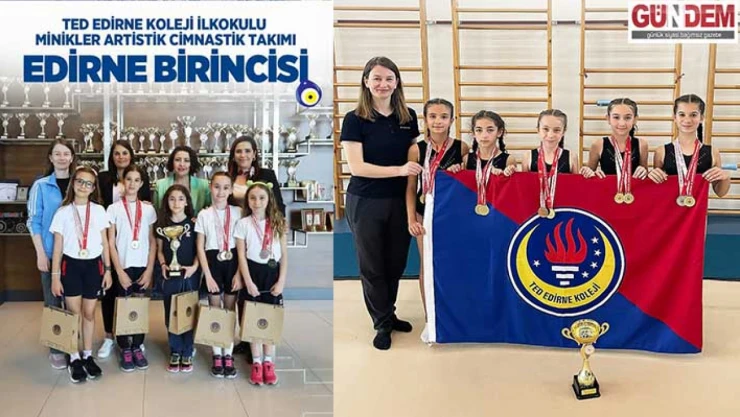 TED Edirne Koleji Cimnastik takımı il birincisi oldu