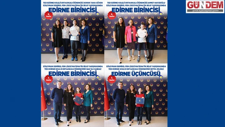 TED Edirne Koleji öğrencilerinden gururlandıran başarı
