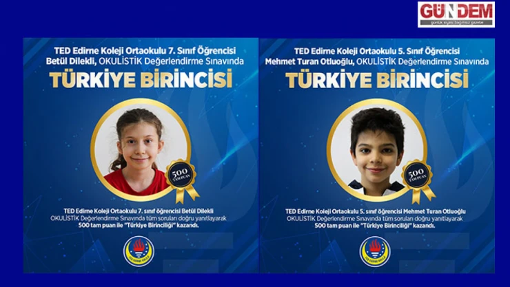 TED Edirne Koleji öğrencilerinden okulistikte büyük başarı