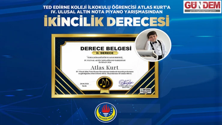 TED'li öğrenciden piyanoda büyük başarı elde etti