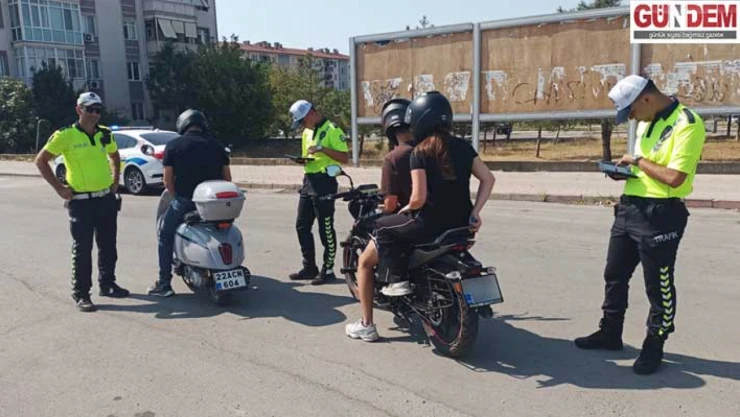 Trafik denetiminde kask duyarlılığı memnun etti