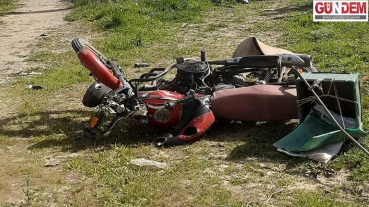 Trafik kazasında motosiklet sürücüsü ağır yaralandı