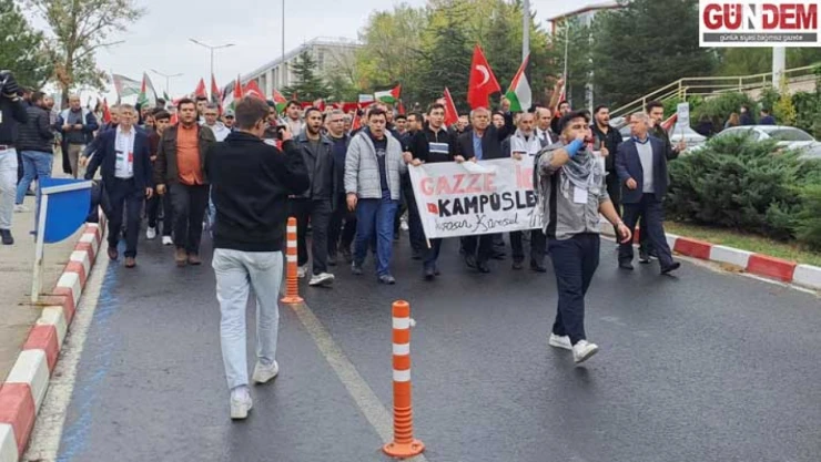 Trakya Üniversitesi Öğrencilerinden Filistin'e Dayanışma Yürüyüşü