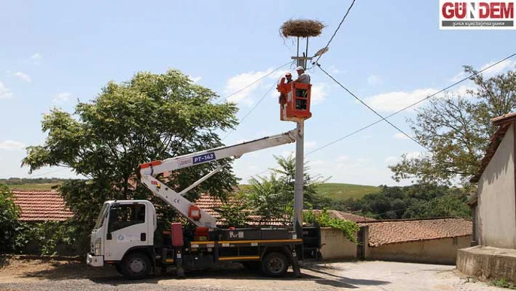 TREDAŞ'tan leylekler için bahar hazırlığı