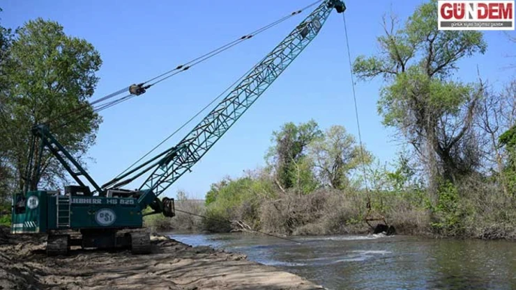 Tunca'da su biriktirme alanları oluşturuluyor