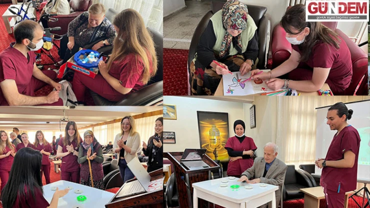 Üniversite öğrencileri, huzurevi sakinleri ile bir araya geldi