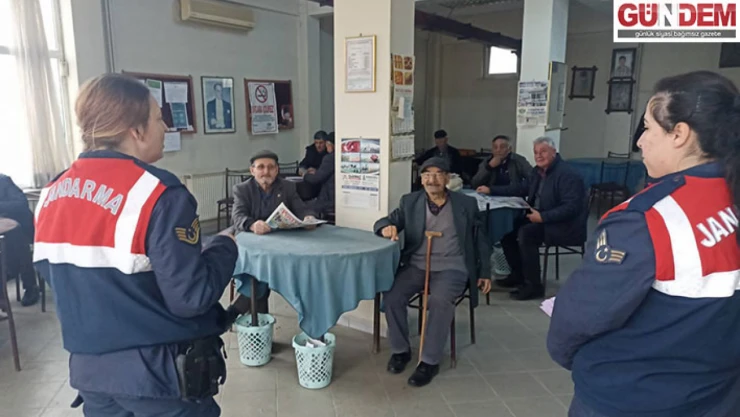 Uzunköprü'de jandarma ekipleri KADES uygulamasını tanıttı