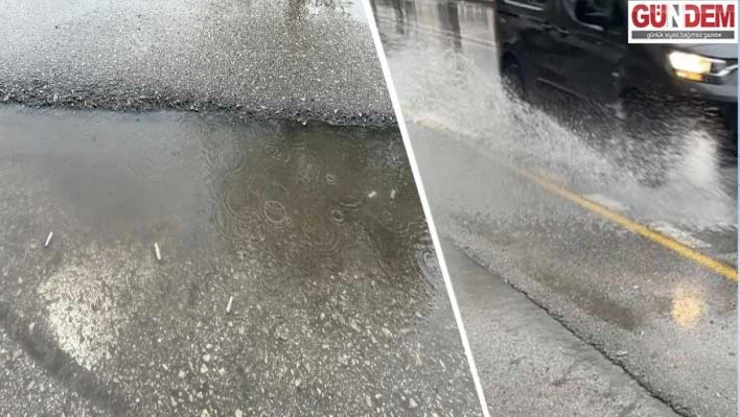 Yol kenarlarında biriken sular yayaları mağdur ediyor