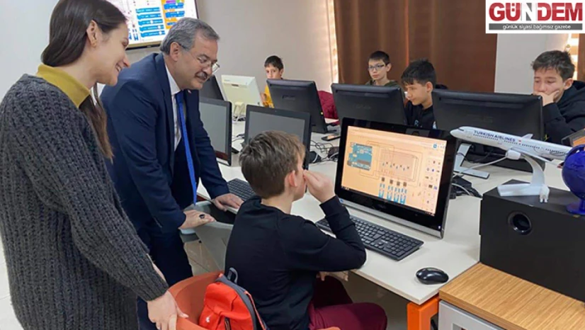 Arpacı, Kış Okulu Kurslarına giden öğrencilerle buluştu