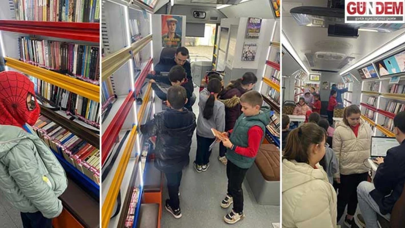 Gezici Kütüphane Tayakadın'da