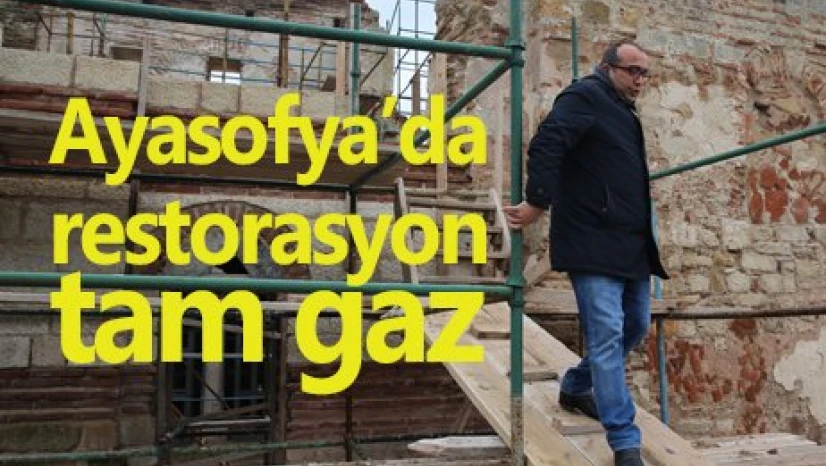 Ayasofya'da restorasyon tam gaz