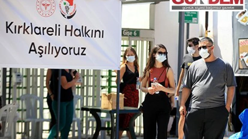 Kırklareli'nde nüfusun yarısından fazlası ilk doz Kovid-19 aşısı oldu