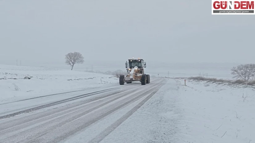 Hafta sonu başlayan kar yağışı Edirne'de etkisini sürdürüyor