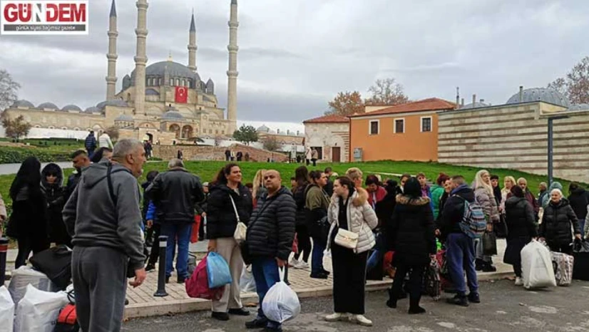 Hafta sonu Edirne'de kalabalık oluştu